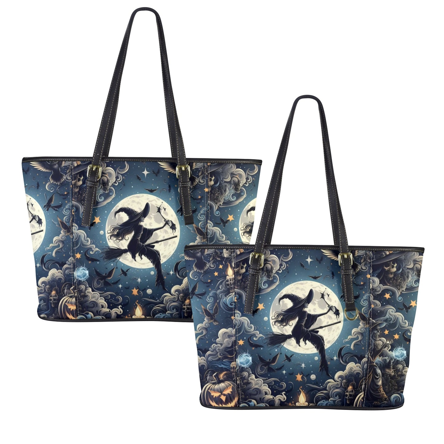 Gothic Witch Halloween Tote Bag-MoonChildWorld