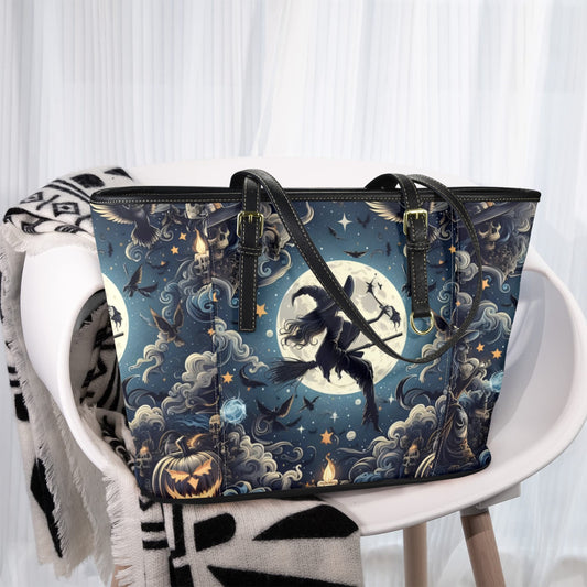 Gothic Witch Halloween Tote Bag-MoonChildWorld