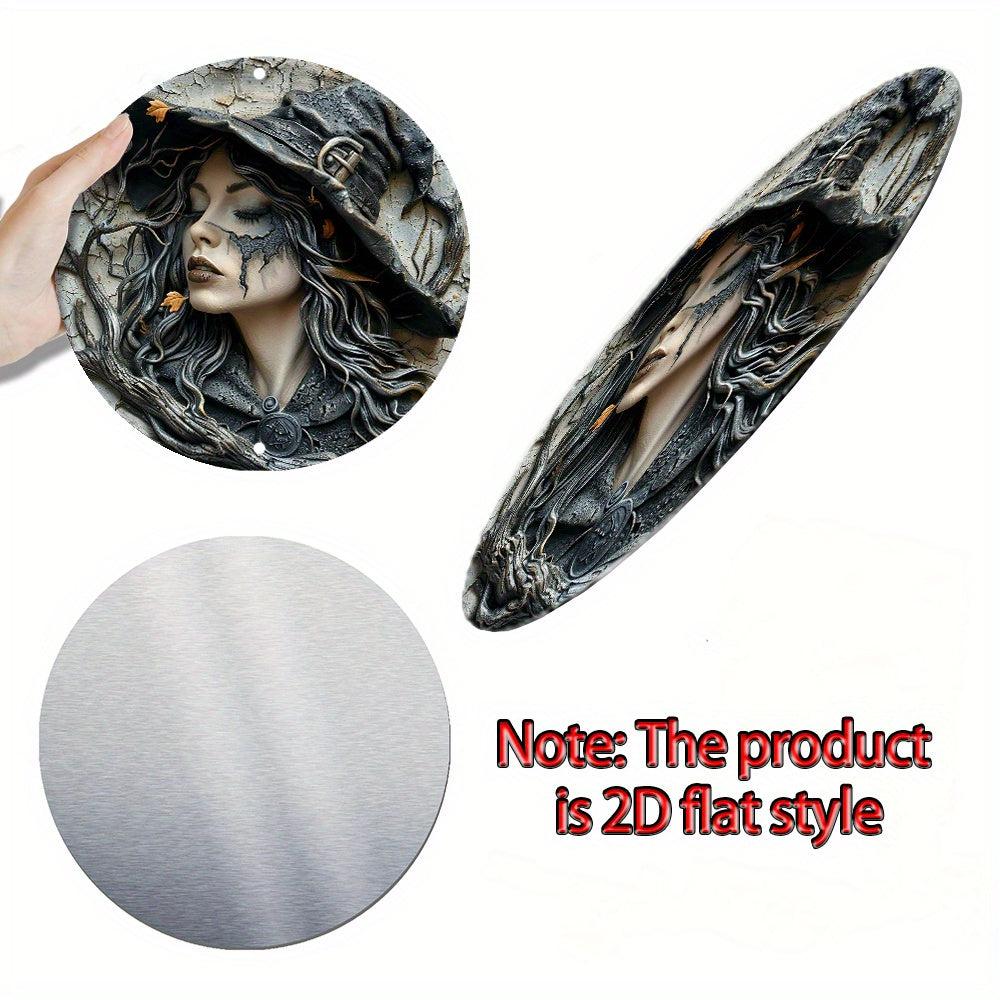 Gothic Witch Metal Sign Halloween Decor-MoonChildWorld