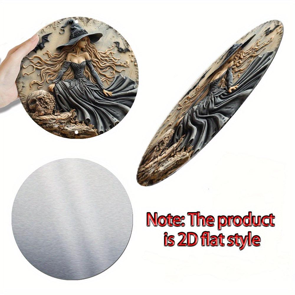 Gothic Witch Metal Sign Halloween Decor-MoonChildWorld