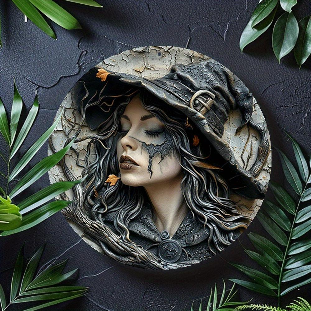Gothic Witch Metal Sign Halloween Decor-MoonChildWorld