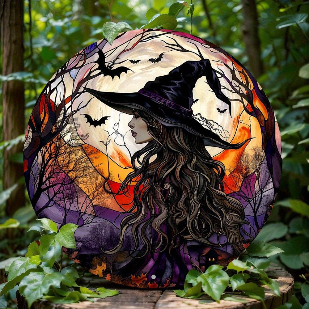 Gothic Witch Metal Sign Halloween Home Decor-MoonChildWorld