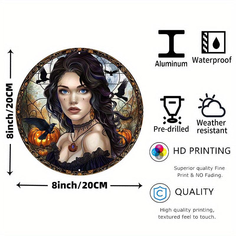 Gothic Witch Metal Sign Halloween Home Decor-MoonChildWorld