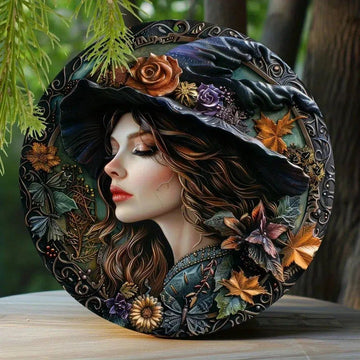 Gothic Witch Metal Sign Halloween Home Decor-MoonChildWorld