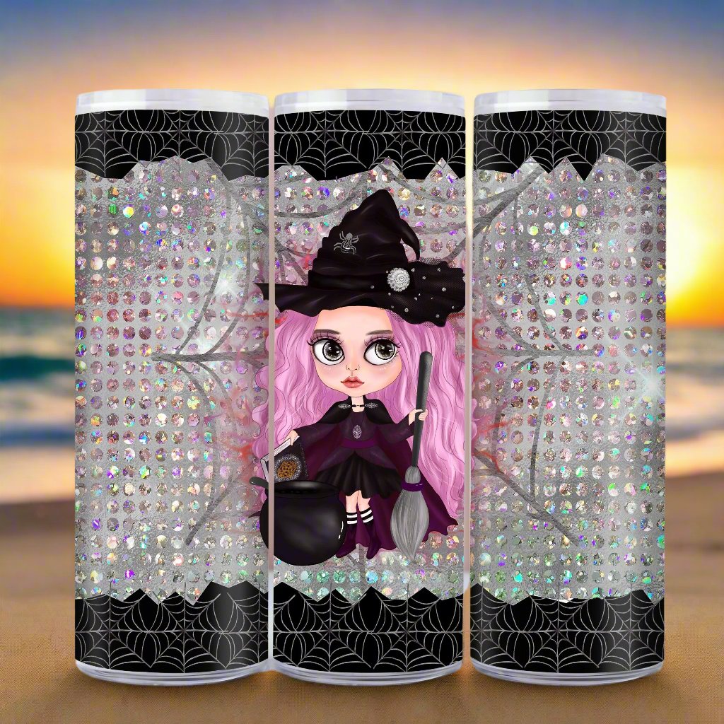 Gothic Witch Skinny Tumbler-MoonChildWorld