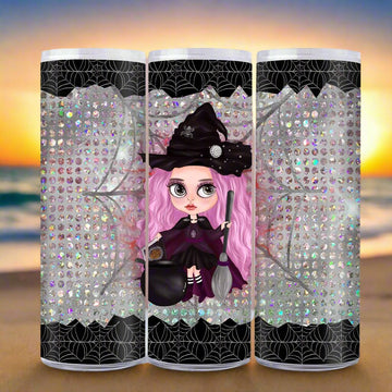 Gothic Witch Skinny Tumbler-MoonChildWorld