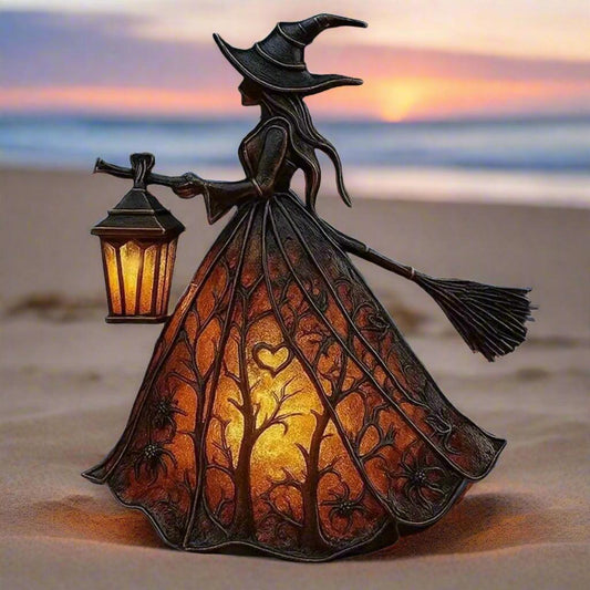 Gothic Witch Table Decor Halloween Witch Light Decoration-MoonChildWorld