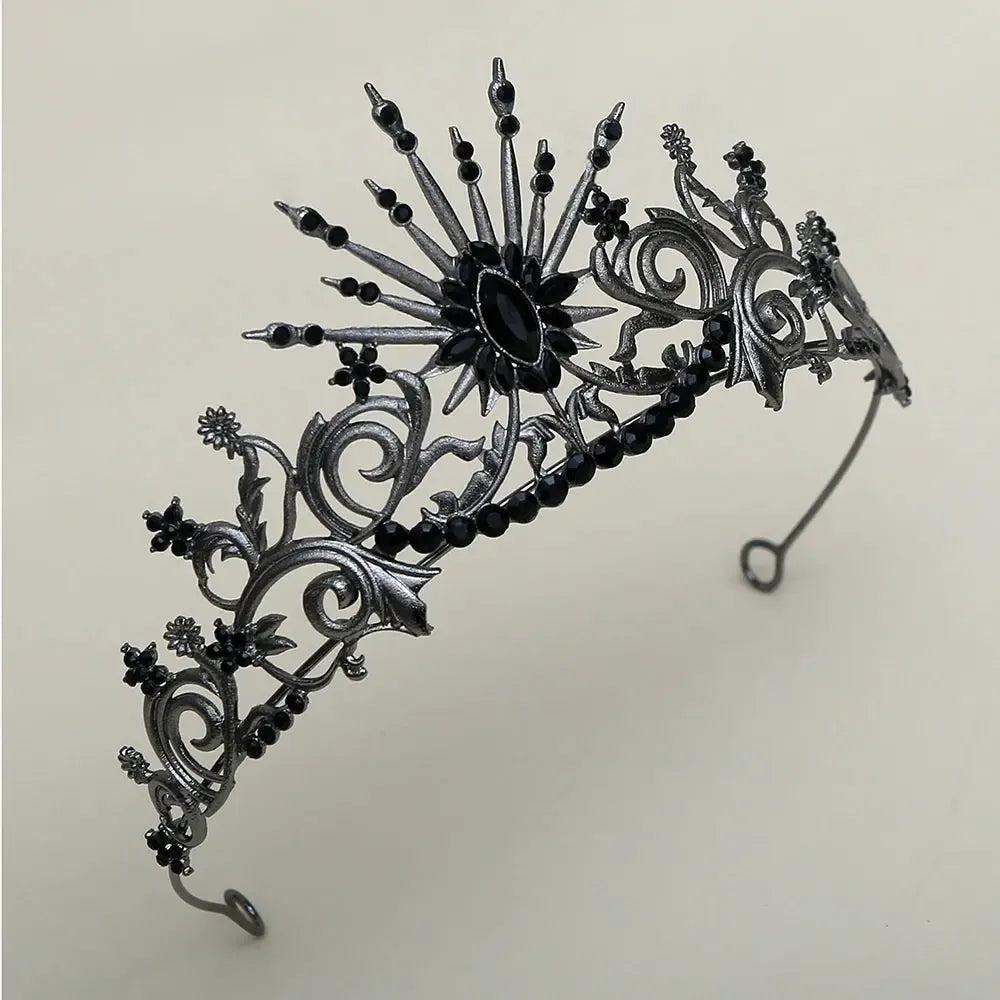 Gothic Witch Tiara - Halloween Crown & Dark Queen Headpiece-MoonChildWorld