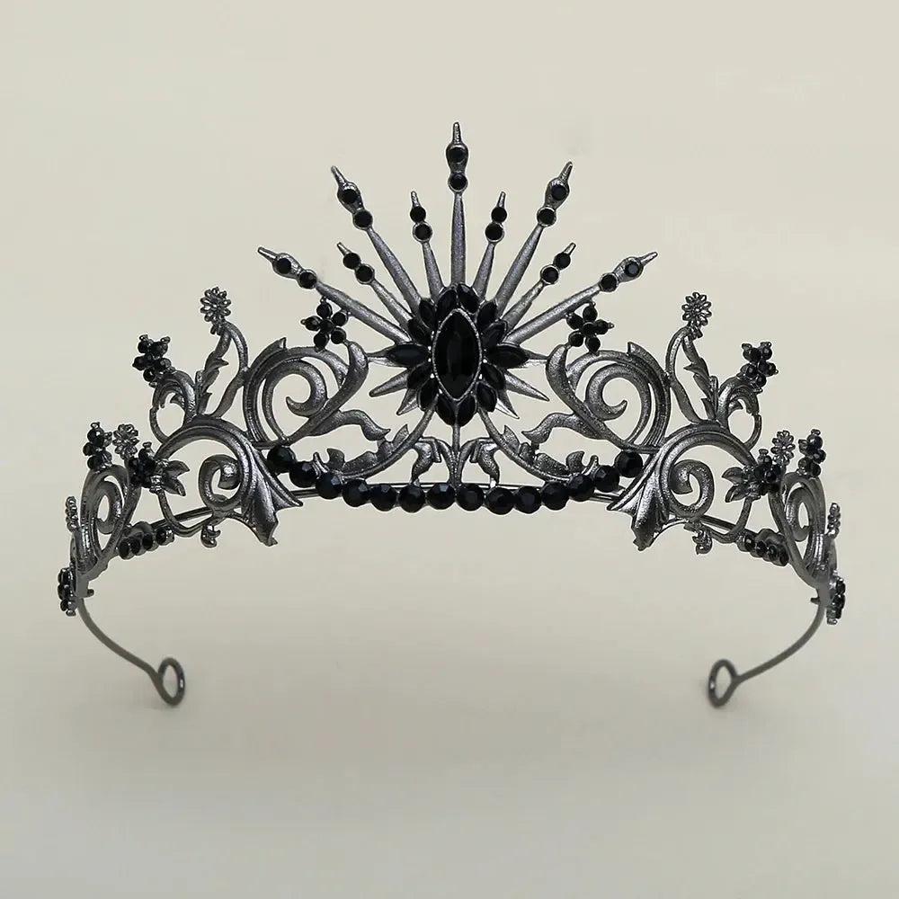 Gothic Witch Tiara - Halloween Crown & Dark Queen Headpiece-MoonChildWorld