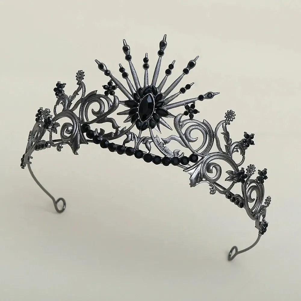 Gothic Witch Tiara - Halloween Crown & Dark Queen Headpiece-MoonChildWorld