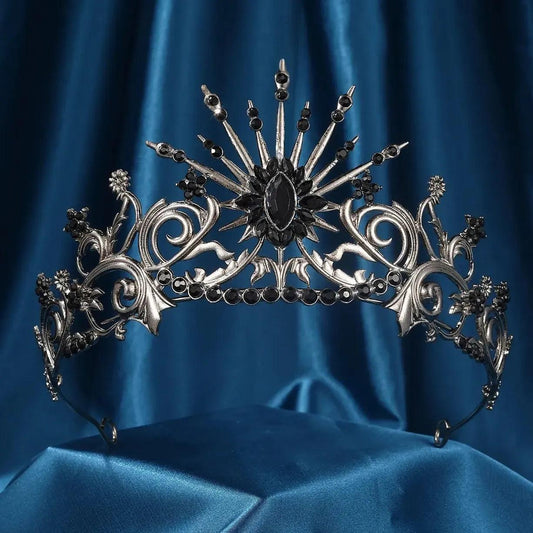 Gothic Witch Tiara - Halloween Crown & Dark Queen Headpiece-MoonChildWorld