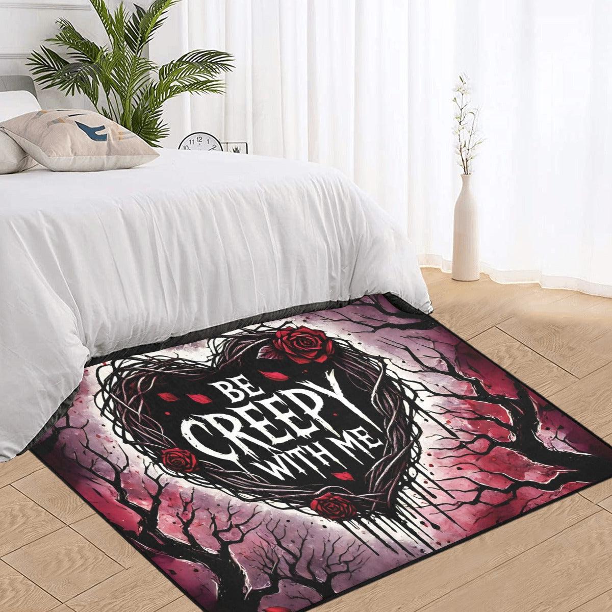 Gothic Witch Valentine Day Area Rug Witchy Carpet-MoonChildWorld