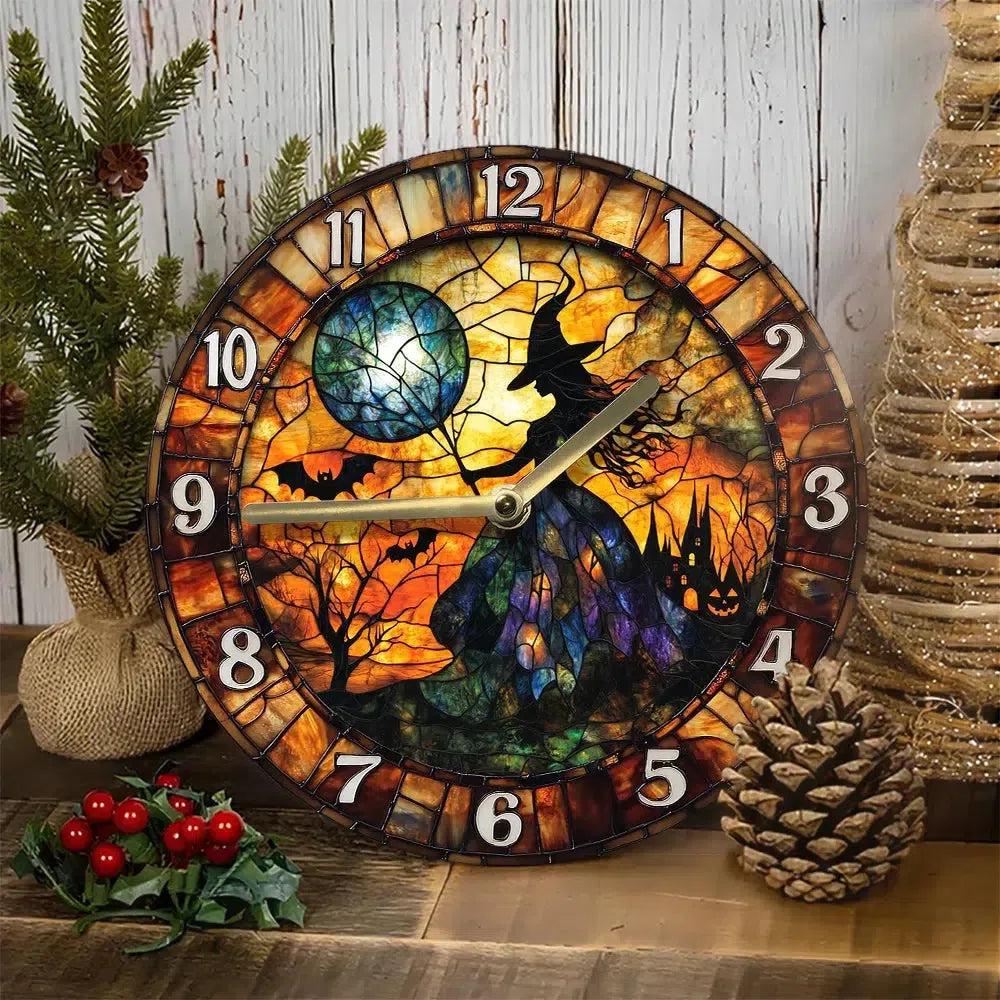Gothic Witch Wall Clock for Halloween Wall Decor-MoonChildWorld