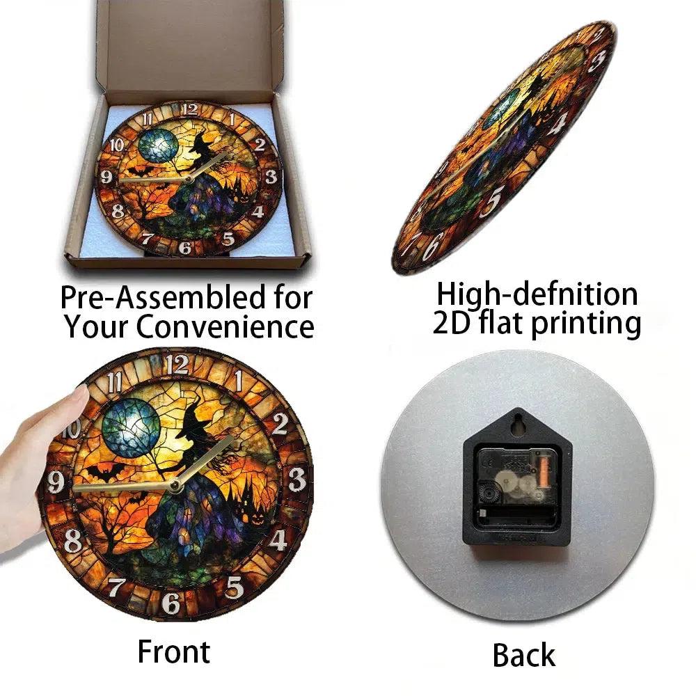 Gothic Witch Wall Clock for Halloween Wall Decor-MoonChildWorld