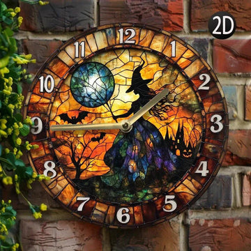 Gothic Witch Wall Clock for Halloween Wall Decor-MoonChildWorld