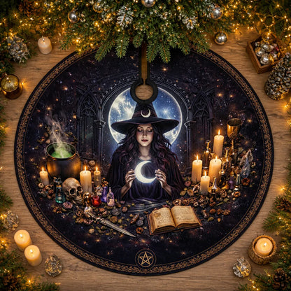 Gothic Witch Yule Tree Skirt – Pagan Decor_mockup_1.webp