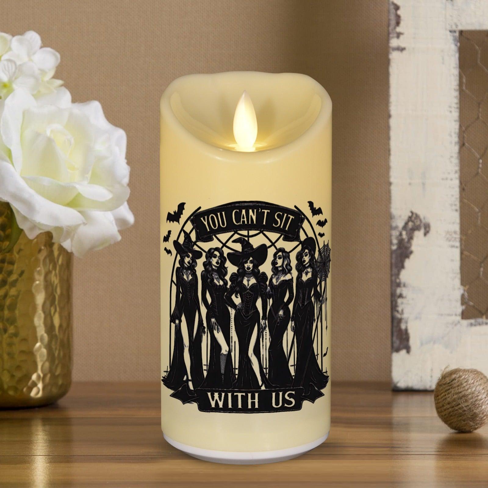 Gothic Witches Halloween Witch Sisters Flameless LED Candle-MoonChildWorld