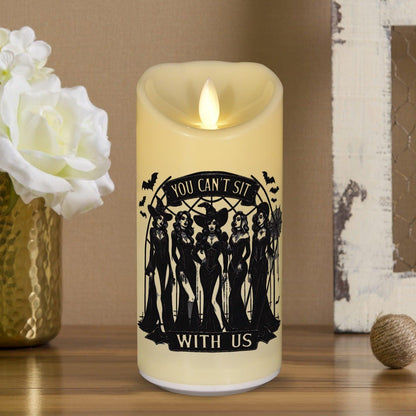 Gothic Witches Halloween Witch Sisters Flameless LED Candle-MoonChildWorld