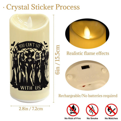 Gothic Witches Halloween Witch Sisters Flameless LED Candle-MoonChildWorld