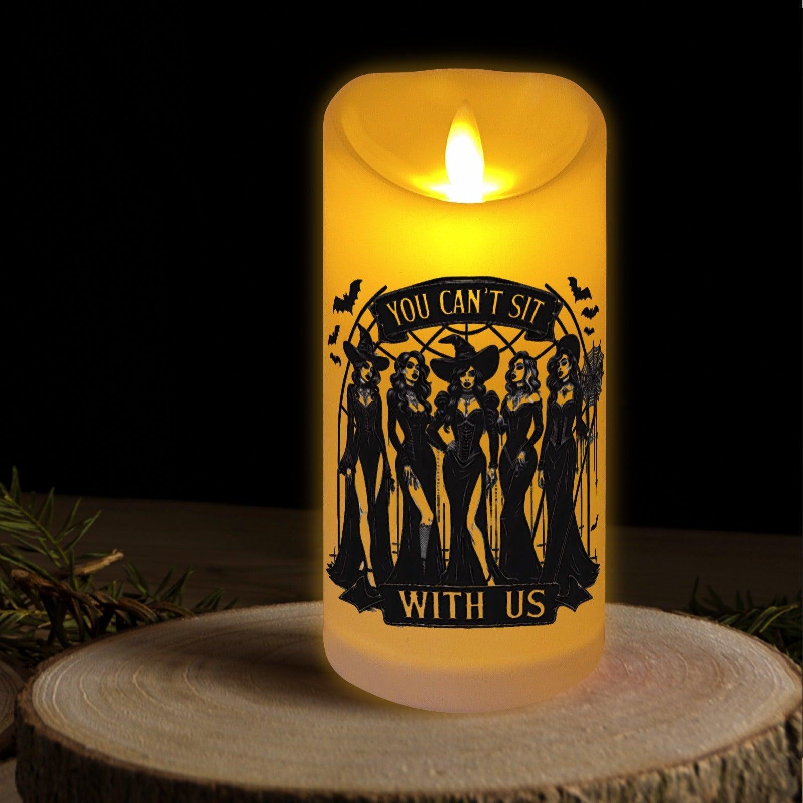Gothic Witches Halloween Witch Sisters Flameless LED Candle-MoonChildWorld