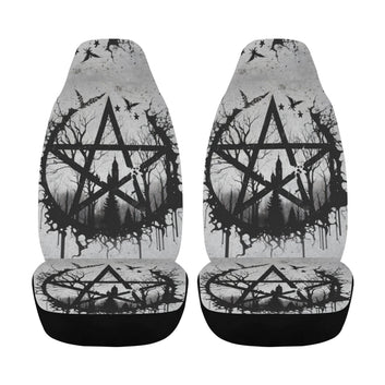 Gothic pentacle witchcraft Car Seat Cover-MoonChildWorld