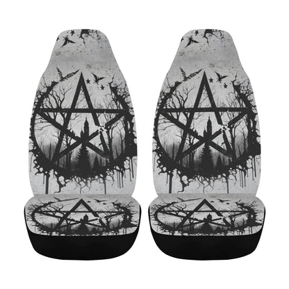 Gothic pentacle witchcraft Car Seat Cover-MoonChildWorld