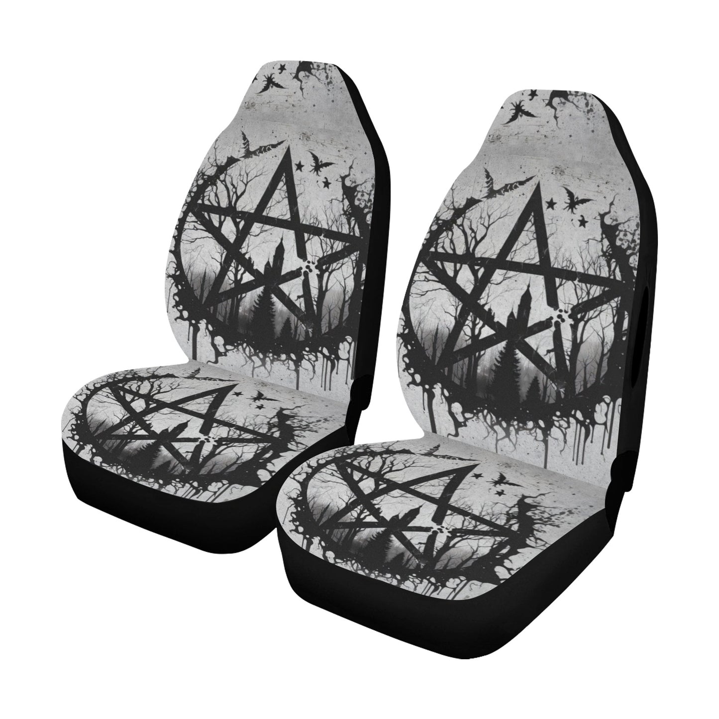 Gothic pentacle witchcraft Car Seat Cover-MoonChildWorld