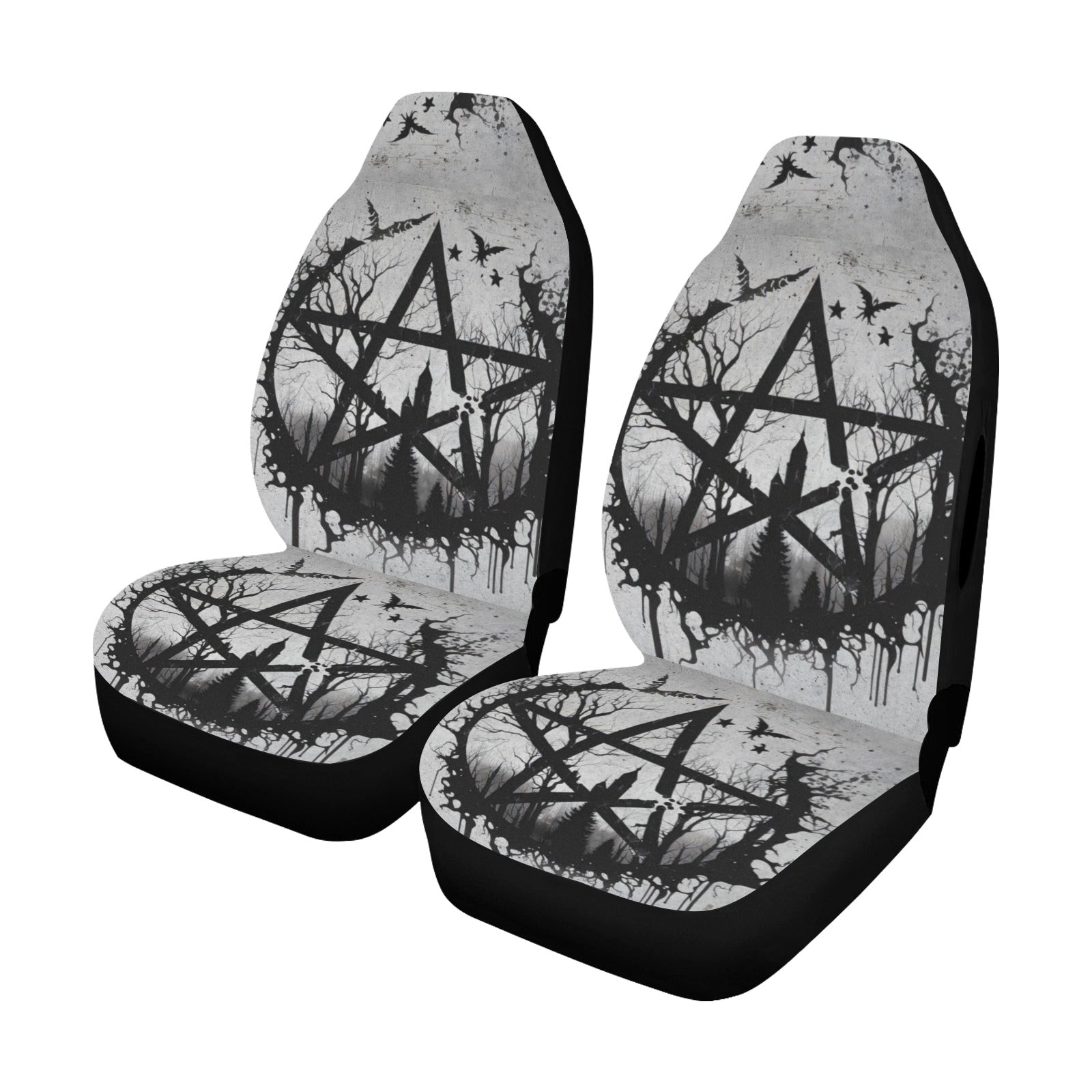 Gothic pentacle witchcraft Car Seat Cover-MoonChildWorld