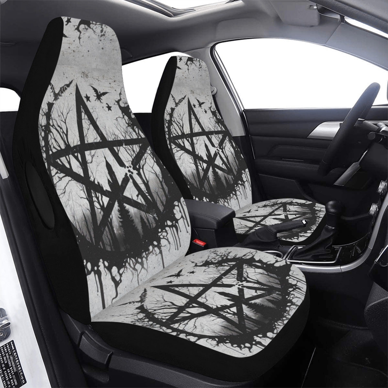 Gothic pentacle witchcraft Car Seat Cover-MoonChildWorld