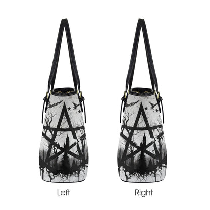 Gothic pentagram witch Tote Bag-MoonChildWorld