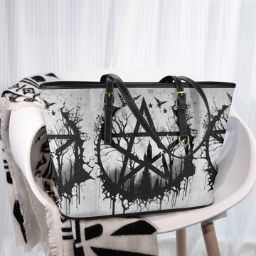 Gothic pentagram witch Tote Bag-MoonChildWorld