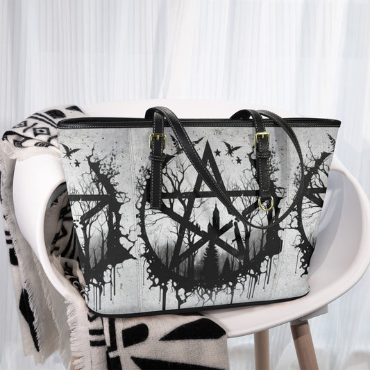 Gothic pentagram witch Tote Bag-MoonChildWorld
