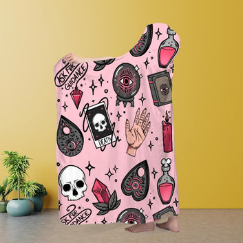 Gothic witch hooded blanket