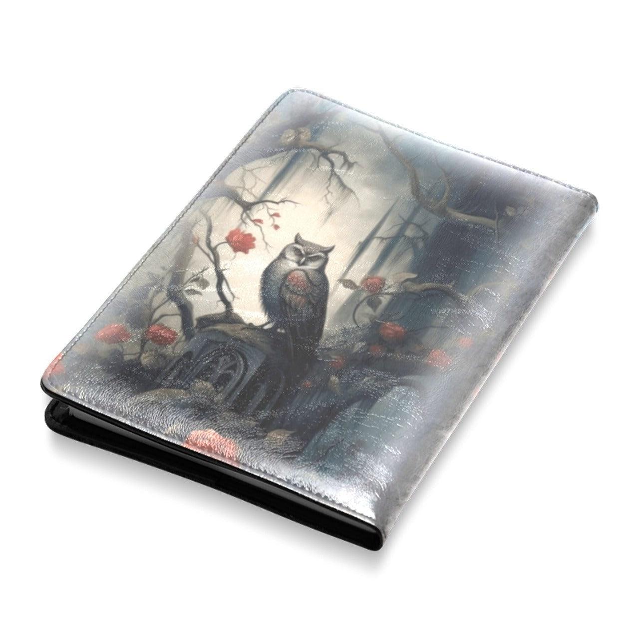 Gothic witch owl Leather Notebook A5-MoonChildWorld