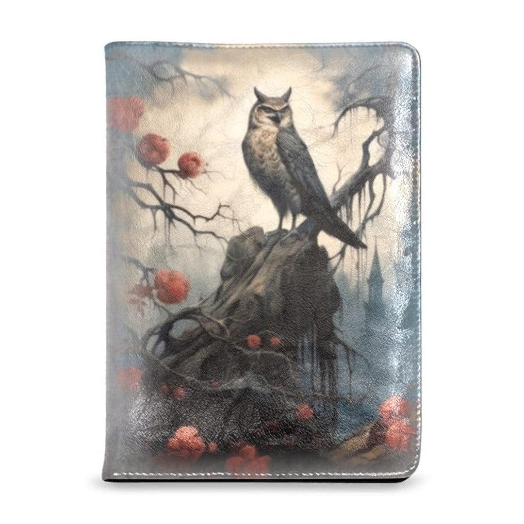 Gothic witch owl Leather Notebook A5-MoonChildWorld