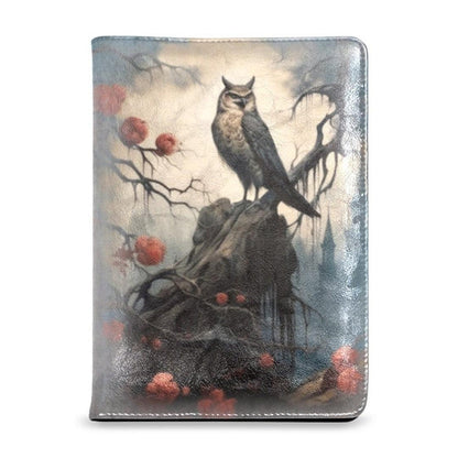 Gothic witch owl Leather Notebook A5-MoonChildWorld