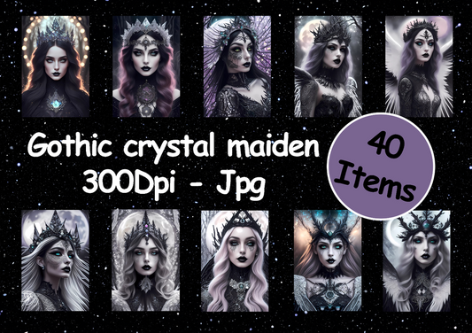 Halloween Gothic crystal maiden Digital Art