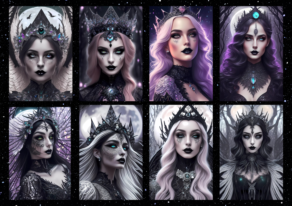 Halloween Gothic crystal maiden Digital Art-MoonChildWorld