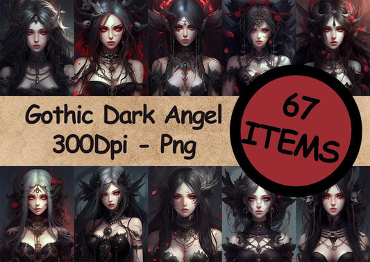 Gothic dark angel Digital Art
