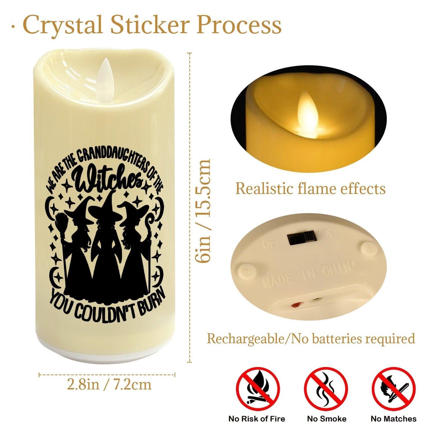 Granddaughters Of The Witches Flameless LED Candle-MoonChildWorld