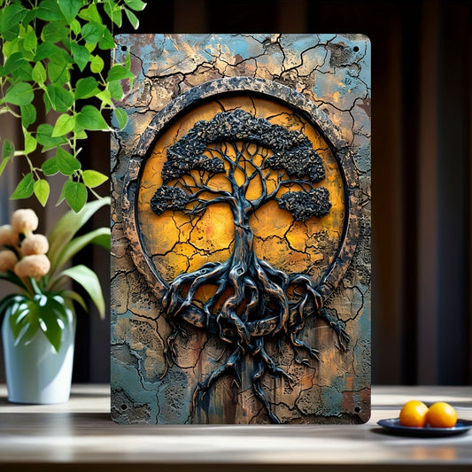 Tree Of Life Metal Sign Spiritual Tree Wall Art Tree of life Pagan Home Decor-MoonChildWorld