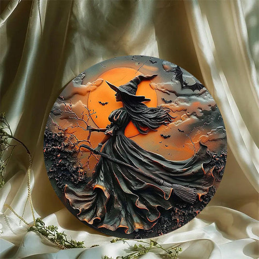 Dark Witch Halloween Metal Sign Gothic Decor-MoonChildWorld