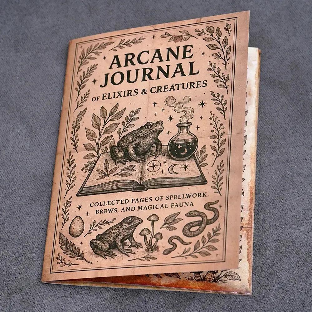 Grimoire Journal 26 Spellbook Pages Witchcraft Junk Journal Kit Dark Academia Witchy Ephemera-MoonChildWorld