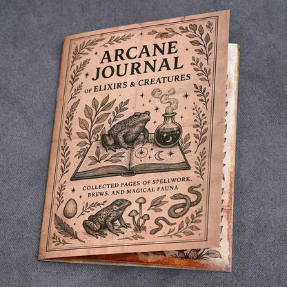 Grimoire Journal 26 Spellbook Pages Witchcraft Junk Journal Kit Dark Academia Witchy Ephemera-MoonChildWorld