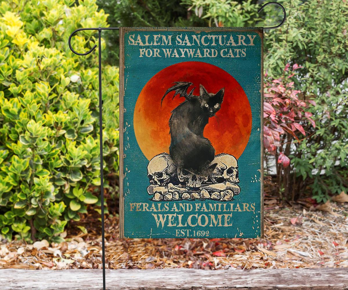 Halloween Black Cat Gothic Flag-MoonChildWorld