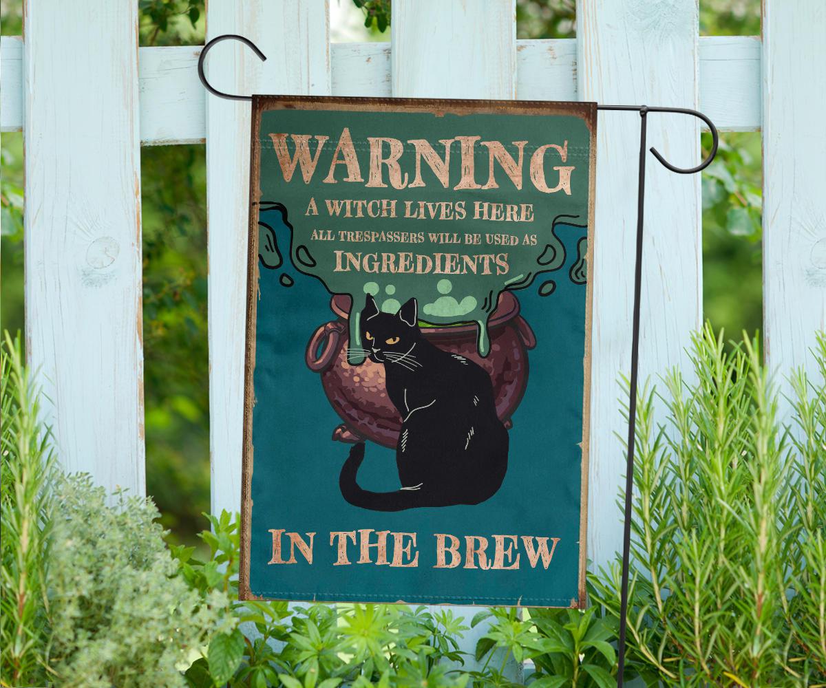 Halloween Black Cat Gothic Flag-MoonChildWorld