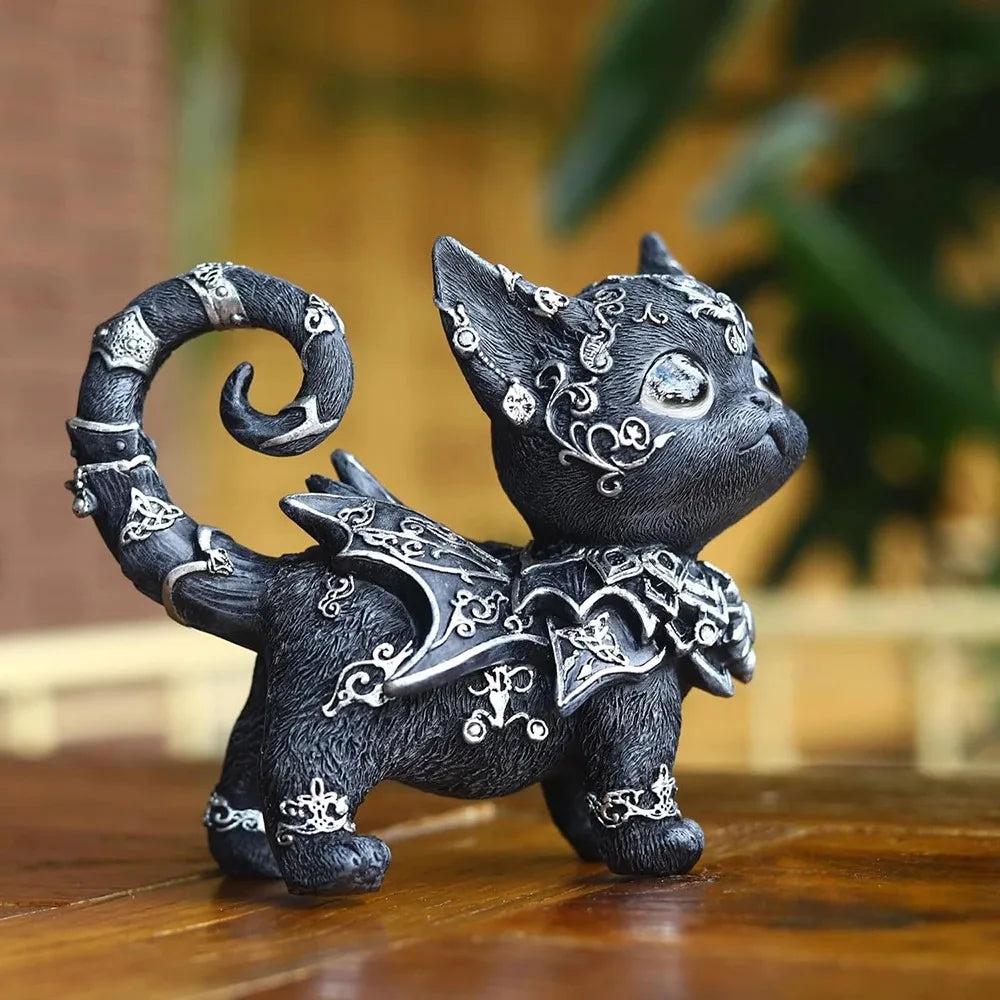 Halloween Black Cat Statue Gothic Ornament Witch Home Decor-MoonChildWorld