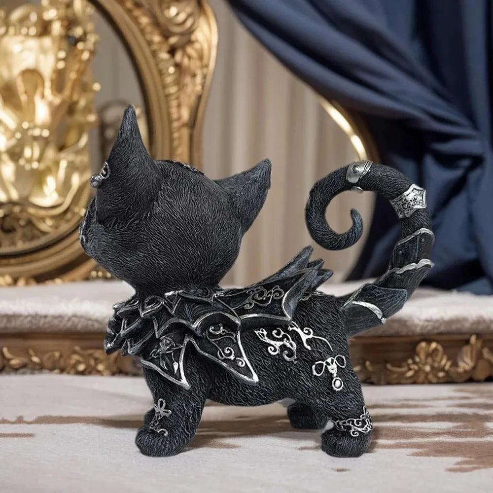Halloween Black Cat Statue Gothic Ornament Witch Home Decor-MoonChildWorld