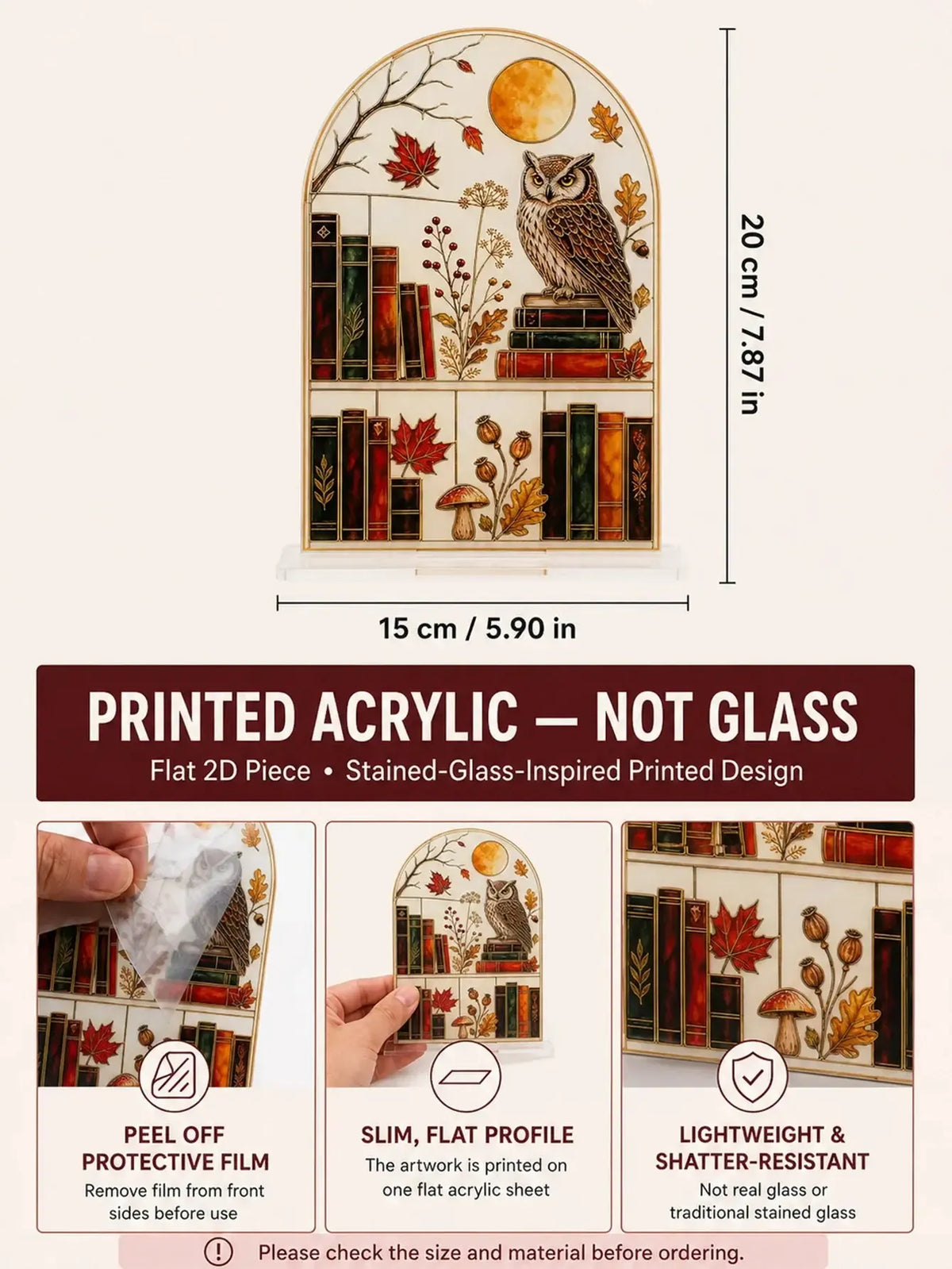 Halloween Bookshelf Table Sign, Skeleton Pumpkin Gothic Decor, product view 12 of 12
