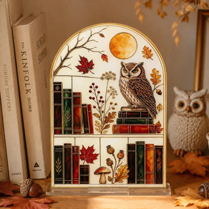 Halloween Bookshelf Table Sign, Skeleton Pumpkin Gothic Decor, product view 9 of 12